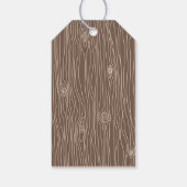 Whimsical rustieke houtnerf bos cadeaulabel (Achterkant)