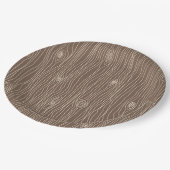 Whimsical rustieke houtnerf bos papieren bordje (Gekanteld)