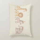 Whimsical Safari Animal Nursery Accent Pillow Accent Kussen (Voorkant(Verticaal))
