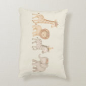 Whimsical Safari Animal Nursery Accent Pillow Kussen (Achterkant (Verticaal))