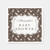 Whimsical Safari Animals Neutral Baby Shower Servet (Voorkant)