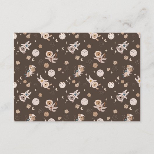 Whimsical Safari Animals Neutral Diapper Raffle Informatiekaartje (Achterkant)