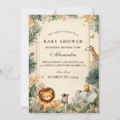 Whimsical Safari Welcome Baby Shower Kaart (Voorkant)