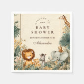 Whimsical Safari Welcome Baby Shower Servet (Voorkant)
