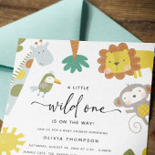 Whimsical Safari 'Wildebras' Baby Shower Kaart