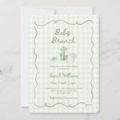 Whimsical Sage Baby Brunch Baby shower Kaart (Voorkant)
