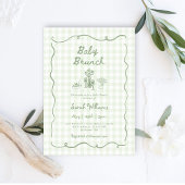 Whimsical Sage Baby Brunch Baby shower Kaart
