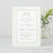 Whimsical sage Baby Shower Kaart (Staand voorkant)