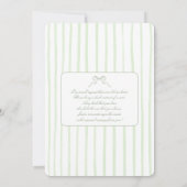 Whimsical sage Baby Shower Kaart (Achterkant)