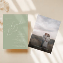 Whimsical Sage Green Baby Gender Reveal Foto