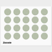 Whimsical Sage Green Baby shower Dank u wel Ronde Sticker (Vel)