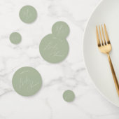 Whimsical Sage Green Baby shower Tafel Confetti (Groep)