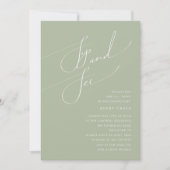 Whimsical Sage Green Baby Sip and See Kaart (Voorkant)