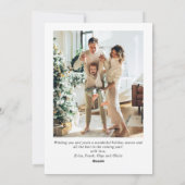 Whimsical Sage Green Christmas Bow Ribbon 2 Photo Feestdagenkaart (Achterkant)