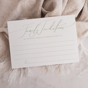 Whimsical Sage Green Family Traditions Kaart