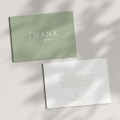 Whimsical Sage Green Flat Baby shower Bedankkaart