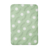 Whimsical Sage Green Floral Retro, vrolijk Badmat (Voorkant Verticaal)