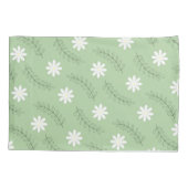 Whimsical Sage Green Floral Retro, vrolijk Kussensloop (Achterkant)