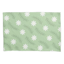 Whimsical Sage Green Floral Retro, vrolijk
