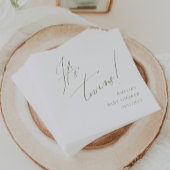 Whimsical Sage Green Het is Twins Douche Servetten