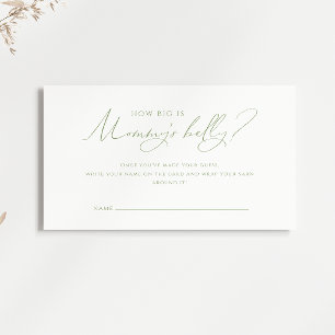 Whimsical Sage Green Hoe groot is mama's buik Kaar Plaatskaartje