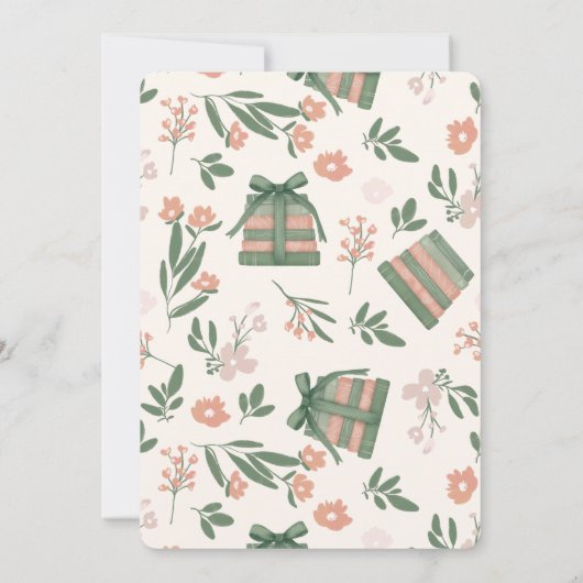 Whimsical Sage Green New Chapter Books Baby shower Kaart (Achterkant)