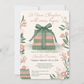 Whimsical Sage Green New Chapter Books Baby shower Kaart (Voorkant)