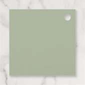 Whimsical Sage Green Oh Baby shower Bedankt Bedankjes Labels (Achterkant)
