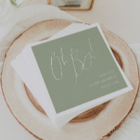 Whimsical Sage Green Oh Boy Baby shower