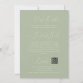 Whimsical Sage Green Photo Alles in één Baby showe Kaart (Achterkant)