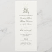 Whimsical Sage Green Wedding Programma Programmakaart (Voorkant)