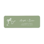 Whimsical Sage Groen Bruiloft Retouradres Label (Voorkant)