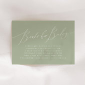 Whimsical Sage Groene Boeken voor Baby Informatiekaartje