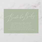 Whimsical Sage Groene Boeken voor Baby Informatiekaartje (Voorkant)