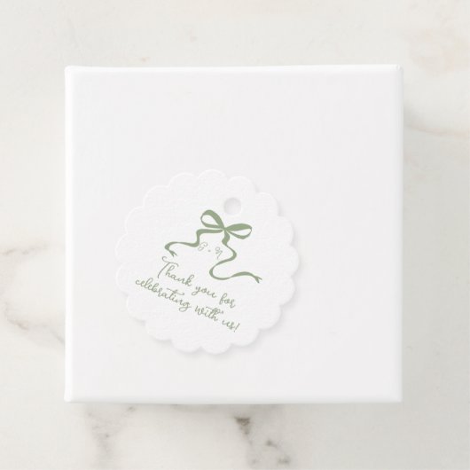 Whimsical Sage Groene Bruiloft Favor Label (In situ)