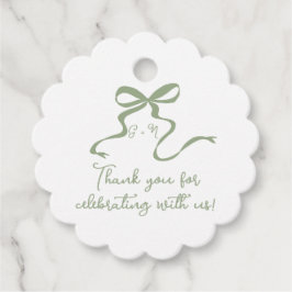 Whimsical Sage Groene Bruiloft Favor Label