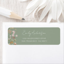 Whimsical Sage Groene Wildflower Retouradres