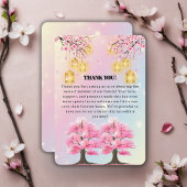 Whimsical Sakura Cherry Blossom Tree Baby shower Bedankkaart
