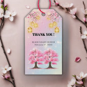 Whimsical Sakura Cherry Blossom Tree Baby shower Cadeaulabel