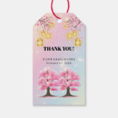 Whimsical Sakura Cherry Blossom Tree Baby shower Cadeaulabel (Voorkant)