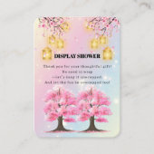 Whimsical Sakura Cherry Blossom Tree Baby shower Informatiekaartje (Voorkant)