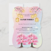 Whimsical Sakura Cherry Blossom Tree Baby shower Kaart (Voorkant)