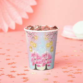 Whimsical Sakura Cherry Blossom Tree Baby shower Papieren Bekers