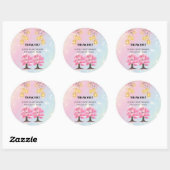 Whimsical Sakura Cherry Blossom Tree Baby shower Ronde Sticker (Vel)