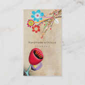 Whimsical Sakura Designer Layered Visitekaartje (Achterkant)