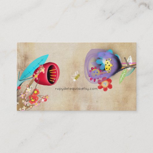 Whimsical Sakura Designer Layered Visitekaartje (Voorkant)