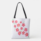 Whimsical Salmon Flowers Tote Bag (Achterkant)