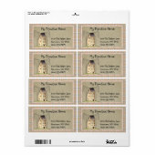 Whimsical Saltbox House Etiket (Full Sheet)