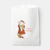 Whimsical Santa and Cats Holiday Bedankzakje (Voorkant)