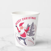 Whimsical Santa Claus Merry Kerstmis, op maat gesn Papieren Bekers (Voorkant)